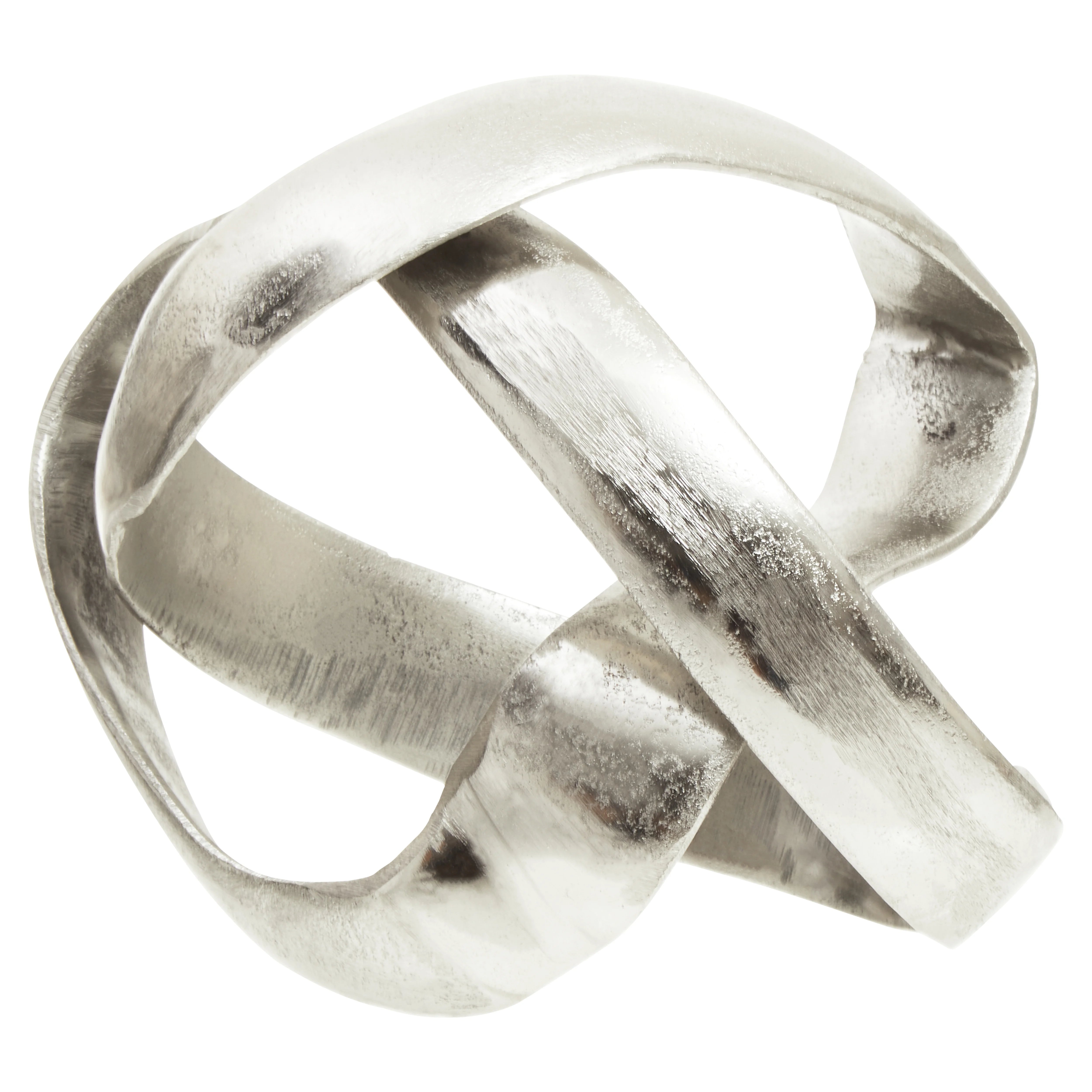 Addison Art Deco Silver Knot Sculpture